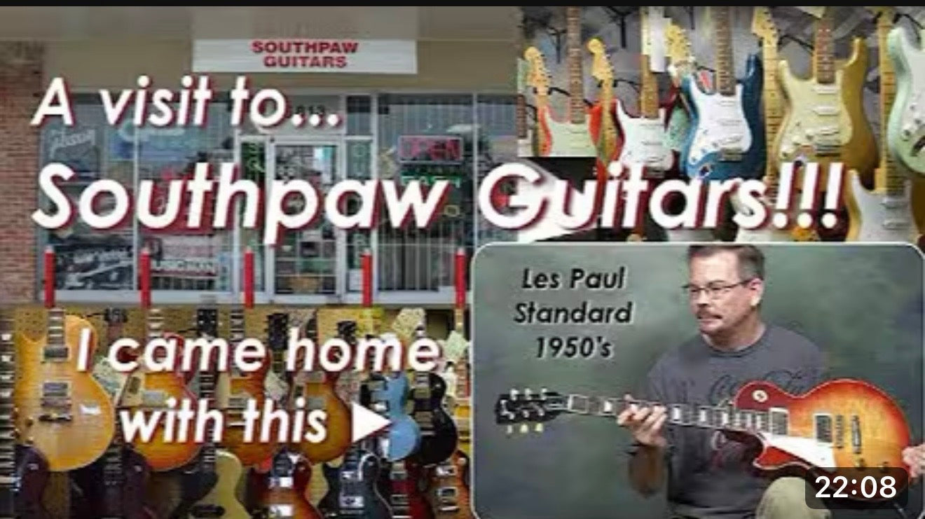 Video: A visit to Southpaw Guitars and a new Les Paul Std. 1950's model!