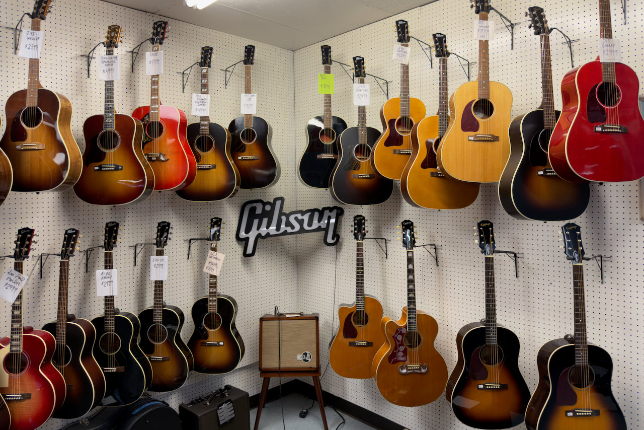 Gibson Left Handed Guitar Wall