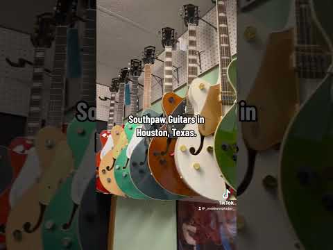 Video: I went to the world's largest LEFT-HANDED guitar store | Southpaw Guitars