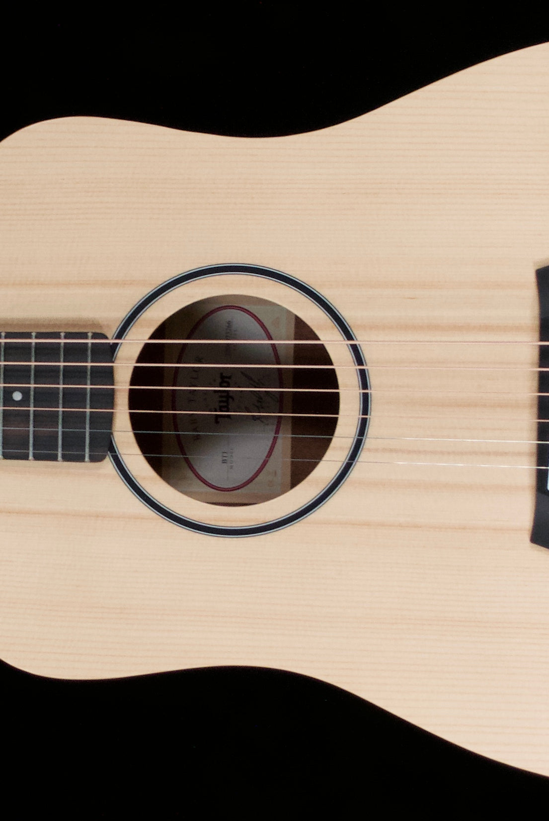Left-handed Taylor Baby BT1 acoustic guitar